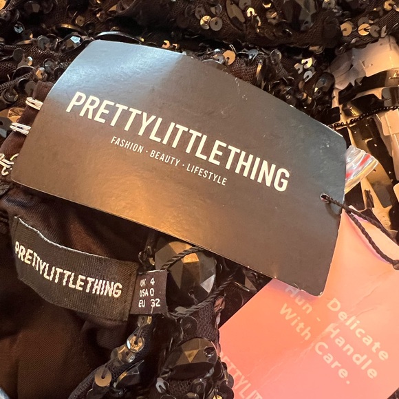 Embellished High Neck Shoulder Pad Jumpsuit Size 0 - Picture 7 of 7